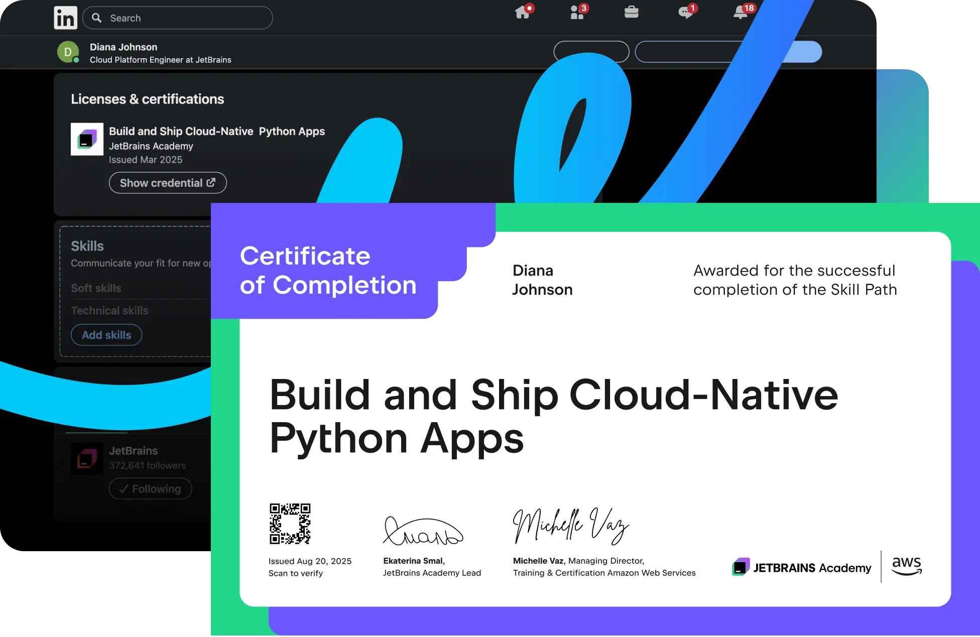 Earn certificate of completion