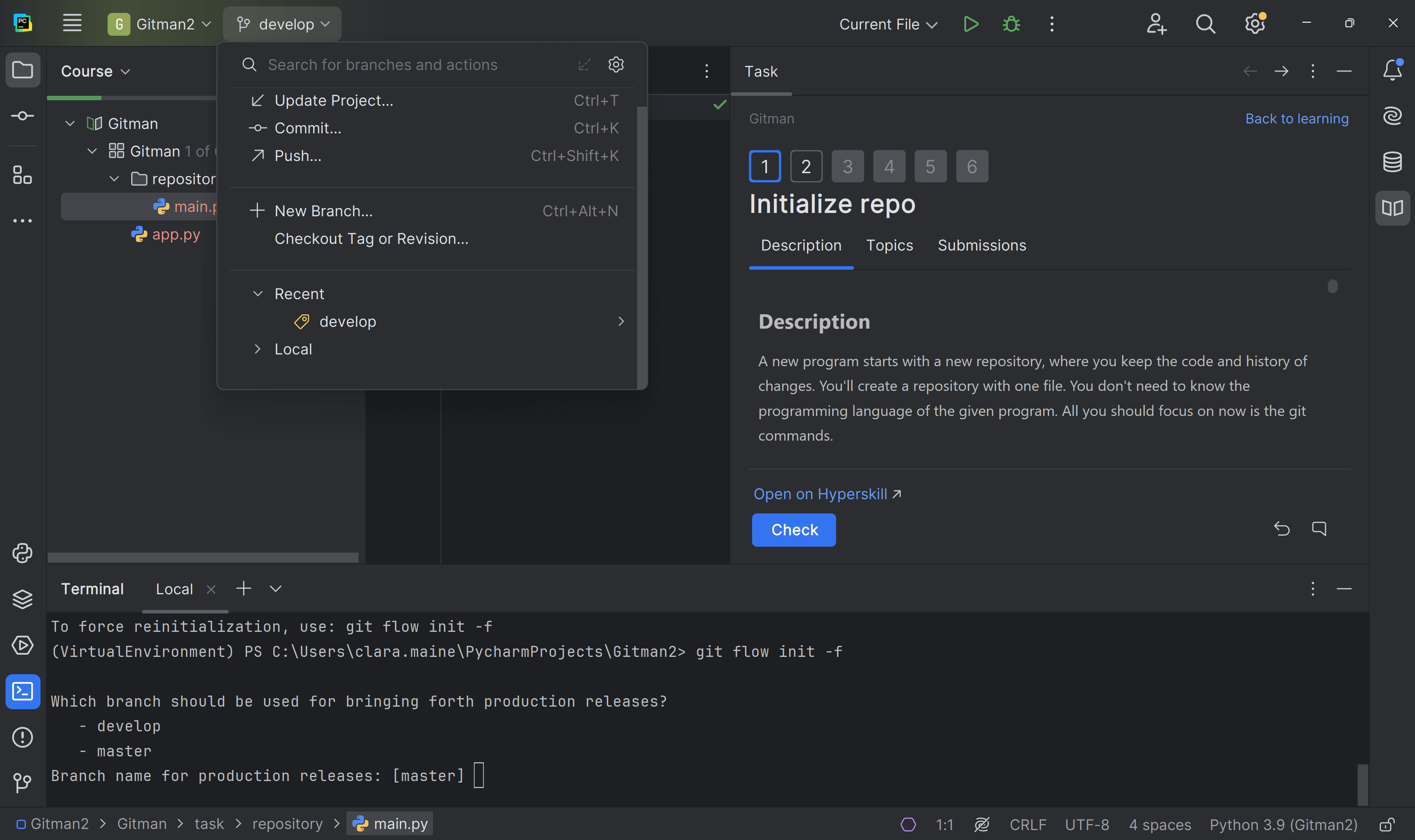 Collaboration via Git (Python)