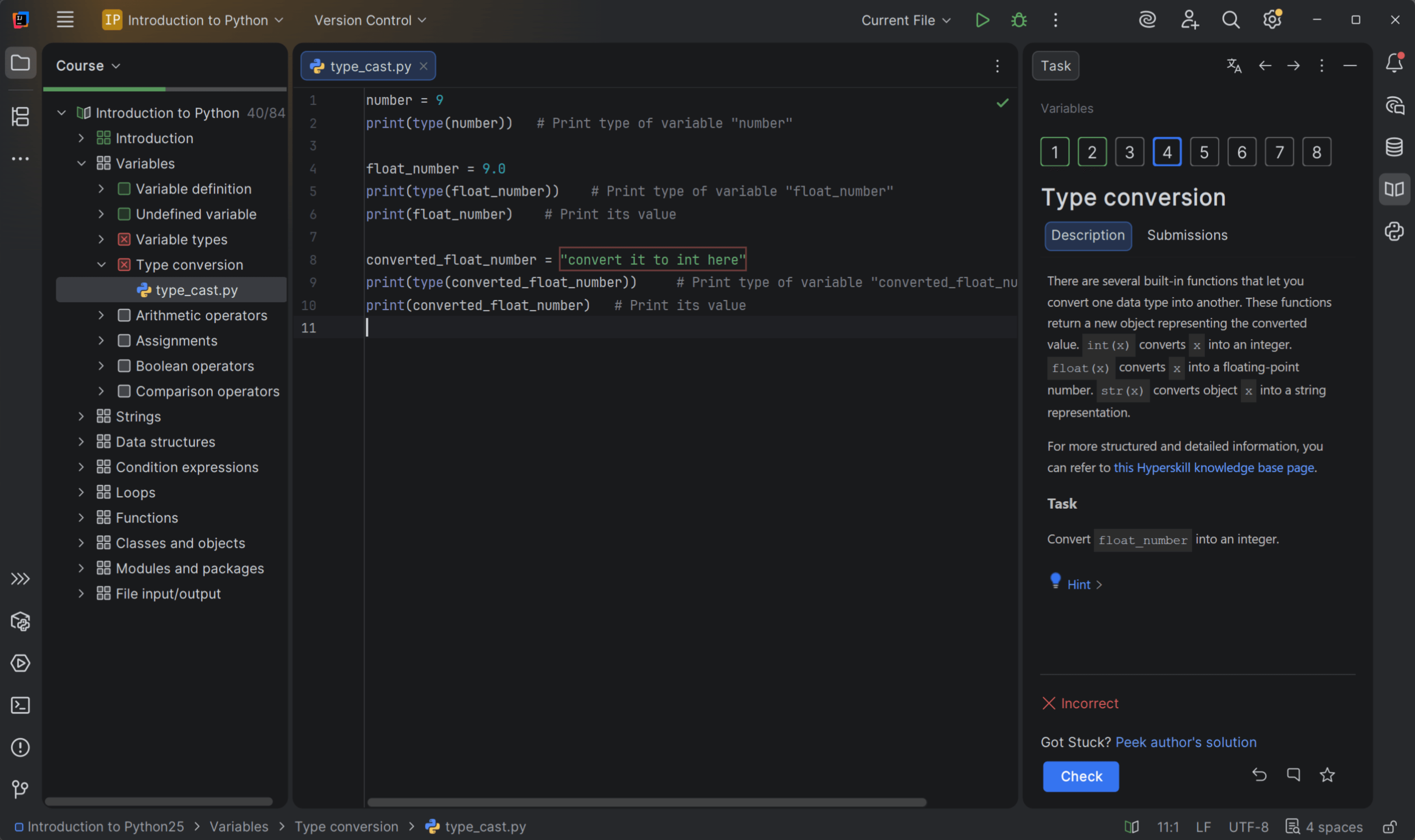 Focused learning (Python)
